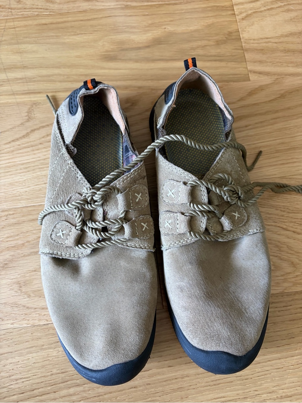 Men's Taupe Suede Casual Lace-Up Shoes